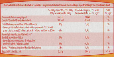 Soft Cake Orange - Nutrition facts - de