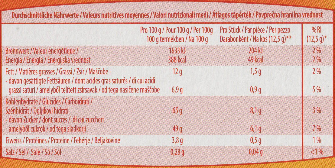 Soft Cake Orange - Nutrition facts - de
