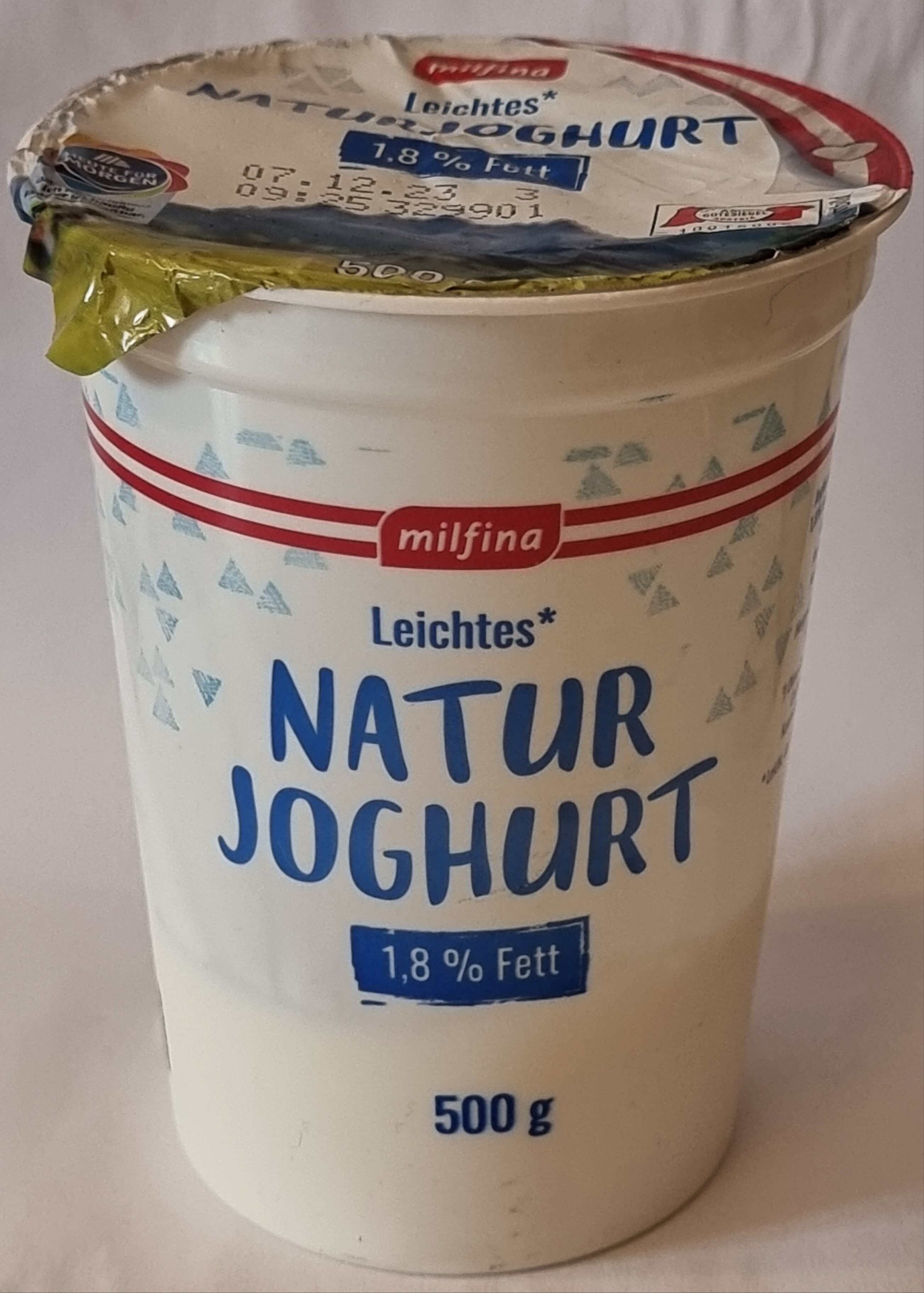 Leichtes Naturjoghurt 1,8% Fett - Produkt