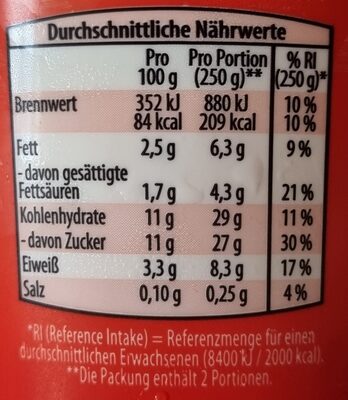 Fruchtjoghurt Erdbeere - Nutrition facts - de