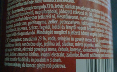 Liste des ingrédients du produit Bolognese Sugo Carloni 475g
