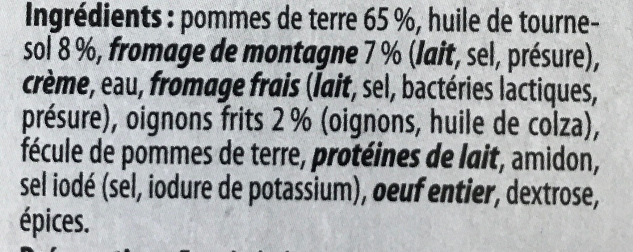 Rösti-toast - Ingredienti - fr