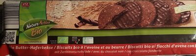 Biscotti bio ai fiocchi d'avena con burro e cioccolato fondente - Prodotto - fr