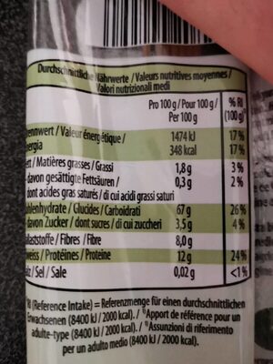 Spaghetti complets bio - Nutrition facts - fr