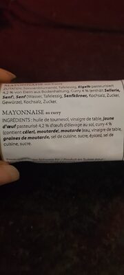 curry mayonnaise - Ingredients