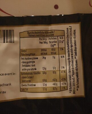 curry mayonnaise - Nutrition facts - fr