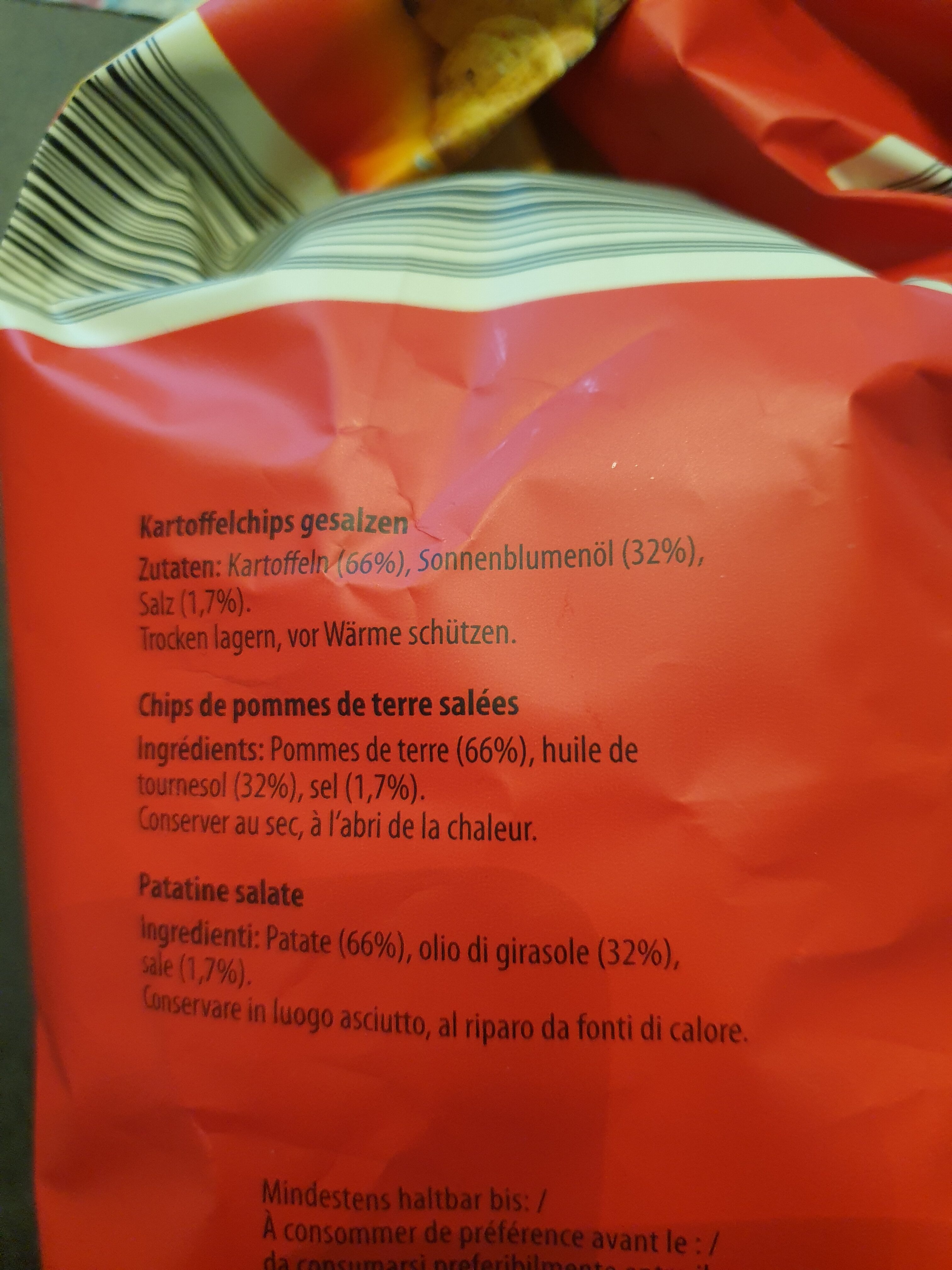 Chips Nature - Ingredients - fr