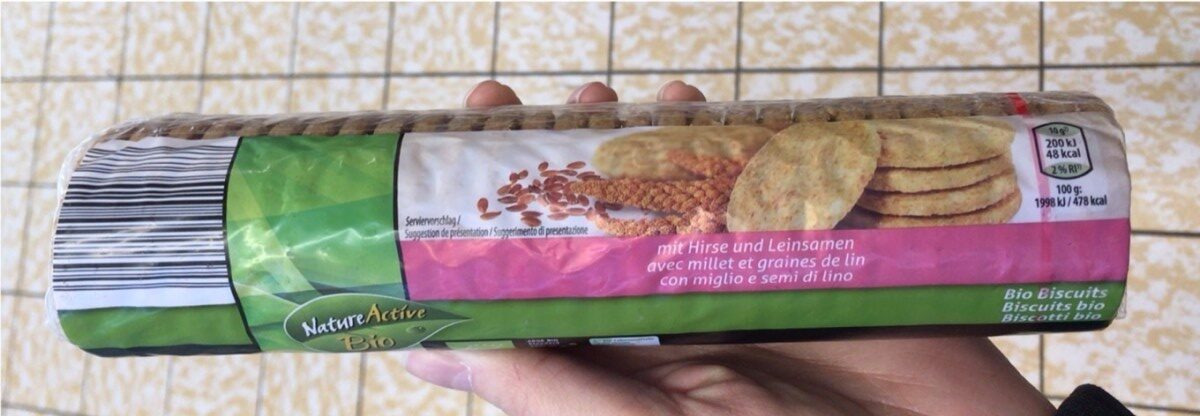 Biscuit Bio avec millet et graines de lin - Produkt - fr
