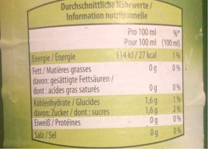 Zitronensaft - Nutrition facts - fr