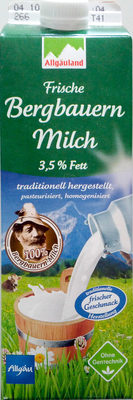 Frische Bergbauern Milch 3,5% Fett - Producto - de