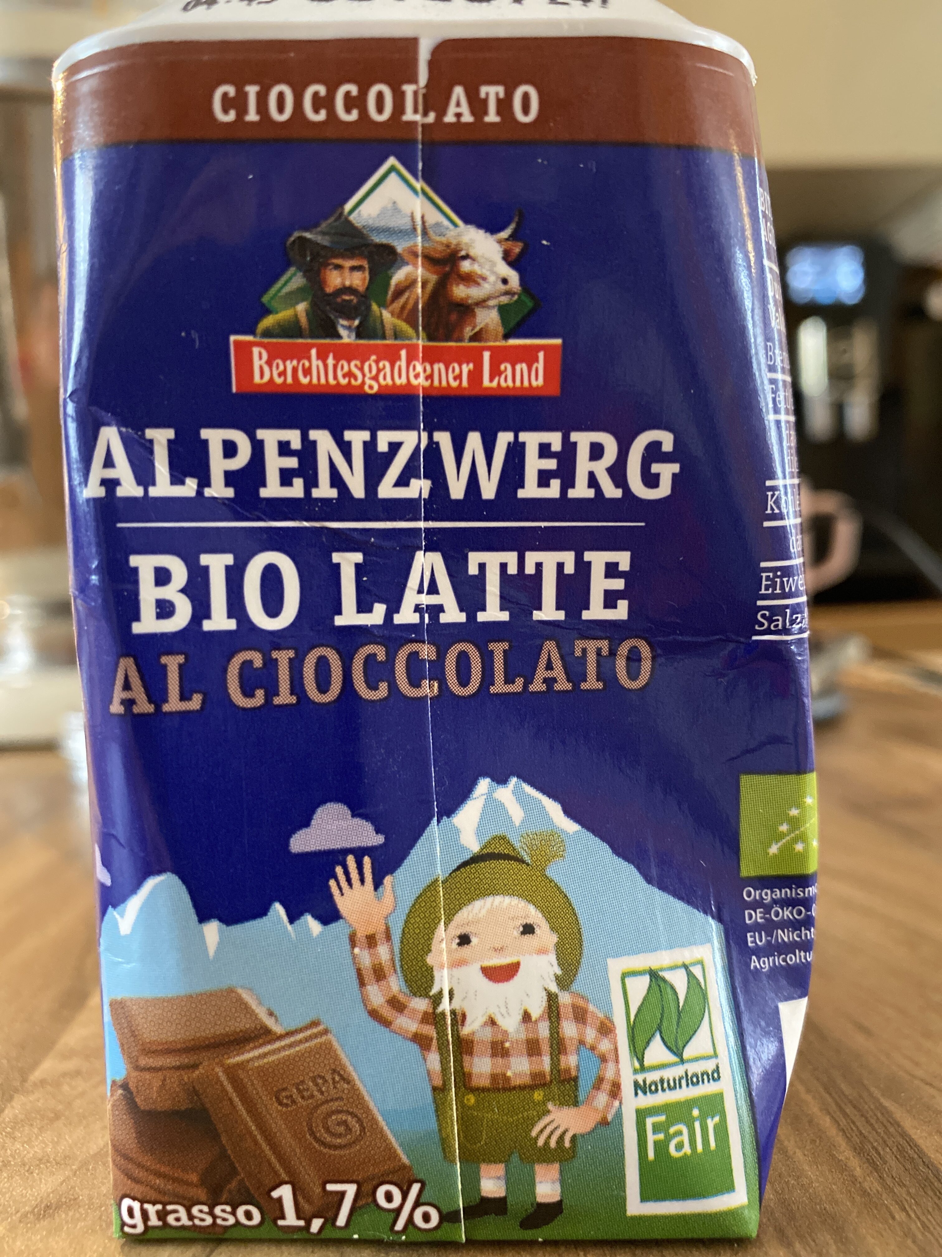 Alpenzwerg Bio Schokomilch - Producto - de