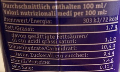 Alpenzwerg Bio Schokomilch - Información nutricional - de