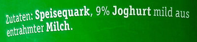 Cremiger Quark 0,2% Fett - Ingredients - de