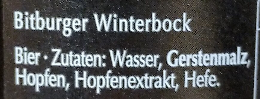 Winterbock - Ingredients - de