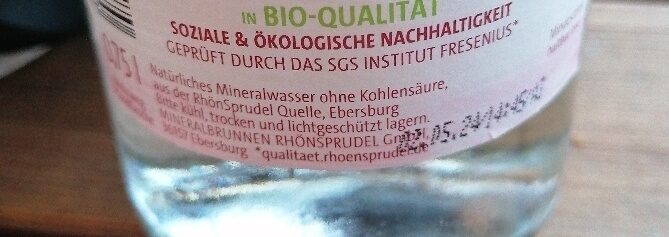 Rhön Sprudel Naturell wasser - Ingredientes - de