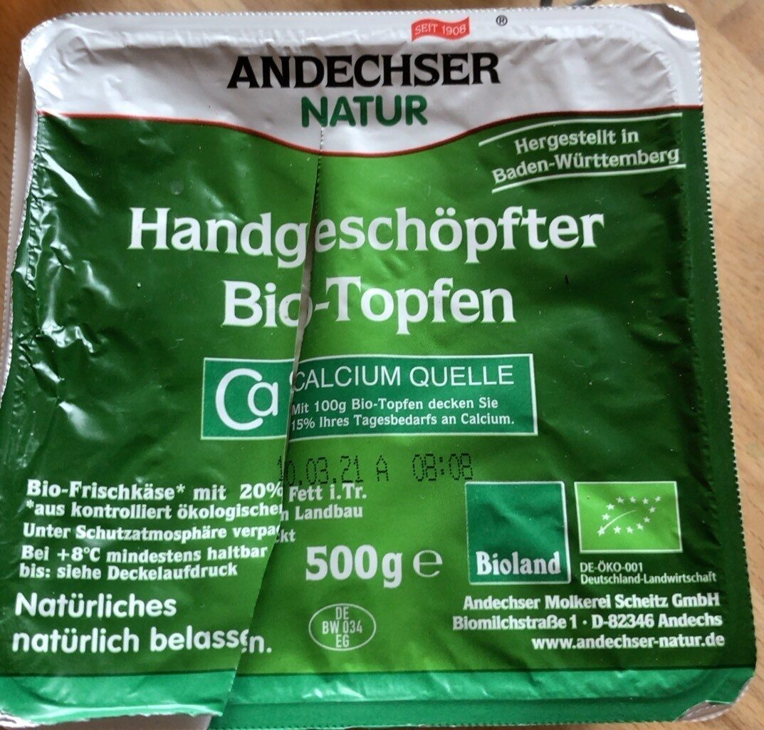 Handgeschöpfter Bio-Topfen - Produkt