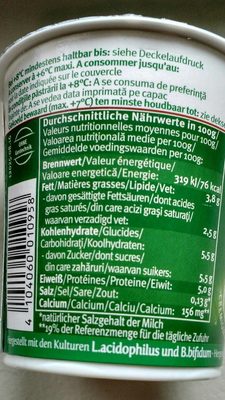 Bio-Jogurt mild - Nährwertangaben