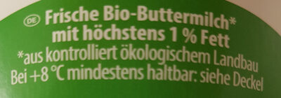 Bio Buttermilch - Ingredients - de