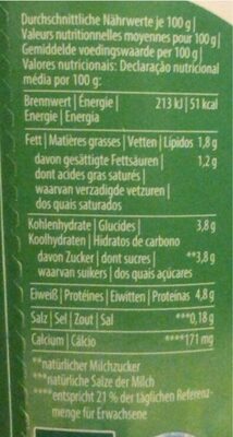 Fettarmer Bio-Jogurt mild 1,8% Fett - Nährwertangaben