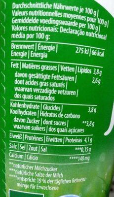 Bio-Jogurt mild Natur - Nährwertangaben
