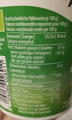 0,1% fett bio-Jogurt mild - Nährwertangaben