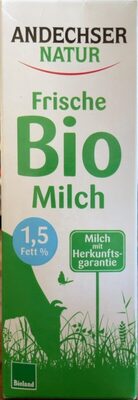 Frische Biomilch 1,5% Fett - Produkt