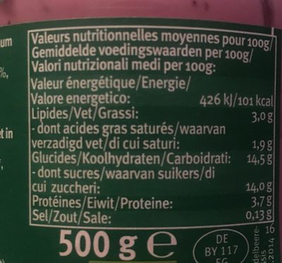 Andechser - Nutrition facts