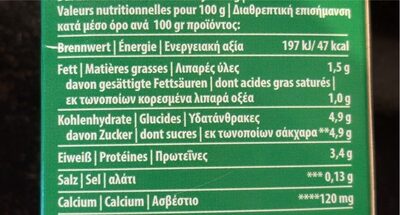 Andechser ? Bio Milch 1,5% Fett - Nährwertangaben