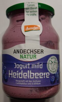 Andechser Natur - Joghurt mild Heidelbeere - Produkt