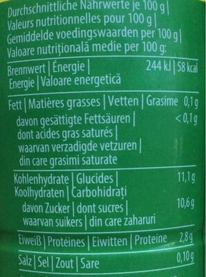 Bio Trinkjogurt - Tableau nutritionnel