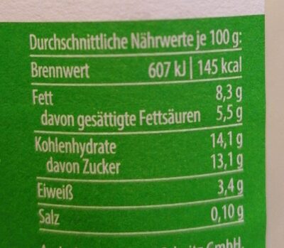 Bio - Dessertjogurt Schokoballs Banane - Nährwertangaben