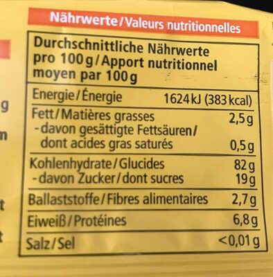 Honig Reiswaffel - Nutrition facts - de