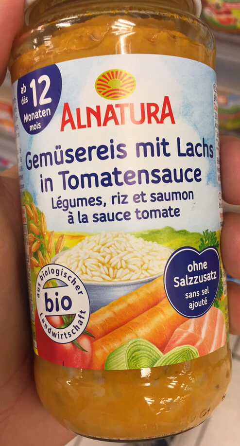 Bio légumes, riz et saumon à la sauce tomate - Prodotto - fr