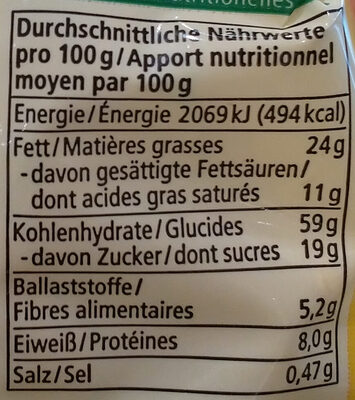 Hafer Knusper Kekse - Valori nutrizionali - de
