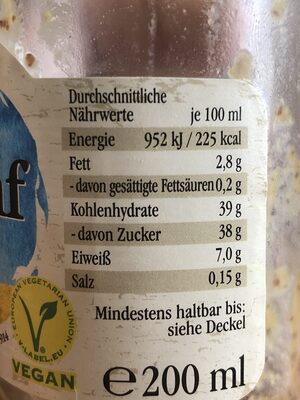 Händlmaier Süßer Bio senf - Nutrition facts