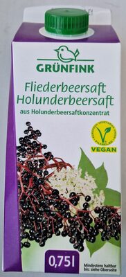 Fliederbeersaft Holunderbeersaft aus Holunderbeersaftkonzentrat - Produkt
