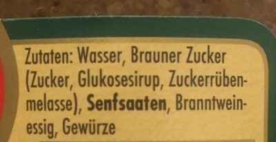Bayerischer Weißwurst-Senf - Ingredients - fr