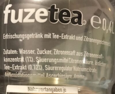 Fuzetea - Schwarzer Tee Zitrone - Zutaten