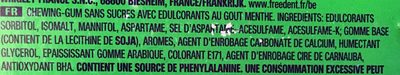 Freedent Menthe Verte - Ingredients - fr
