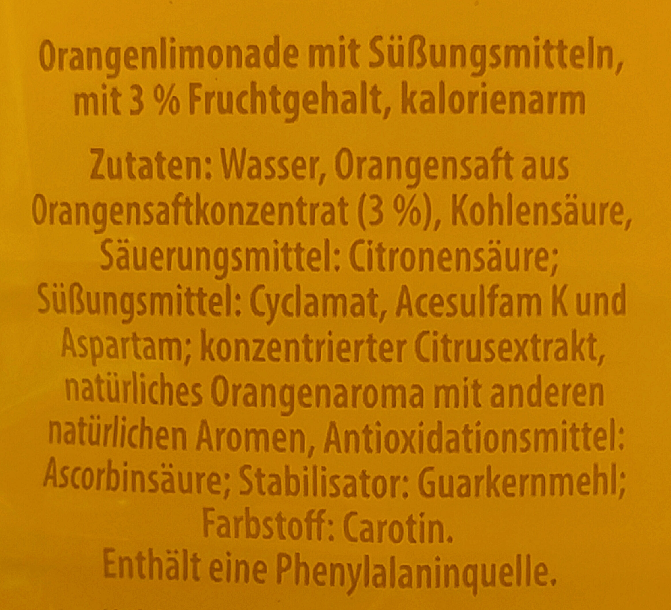 Flirt Orange Zero - Orangenlimonade - Ingredientes - de