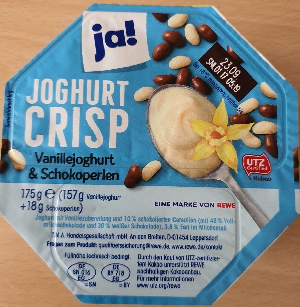 Joghurts Crisp Vanillejoghurt & Schokoperlen - Producto - de