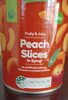 Peach slices in syrup - Product