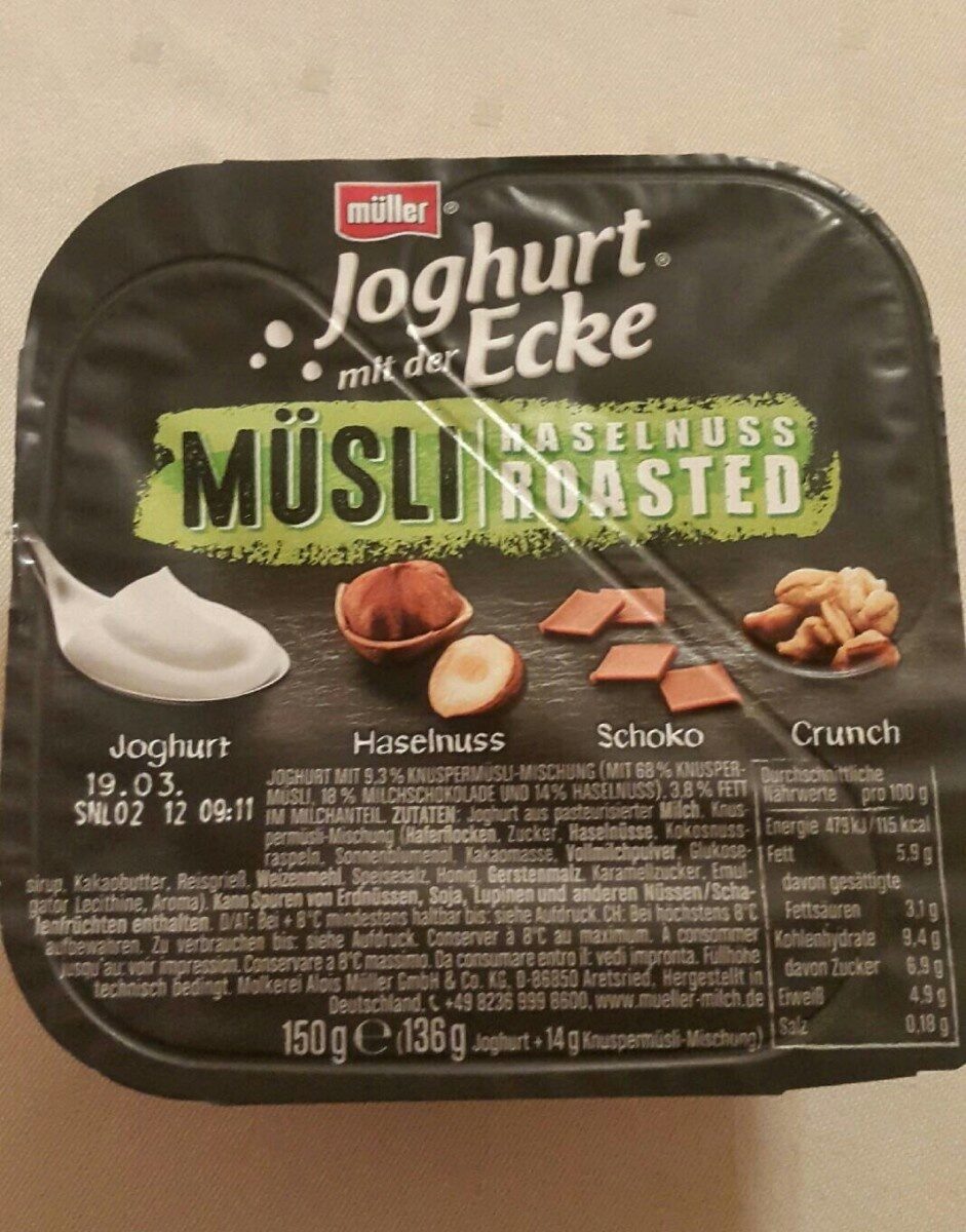 Joghurt mit der Ecke Müsli | Haselnuss Roasted - Producto - fr