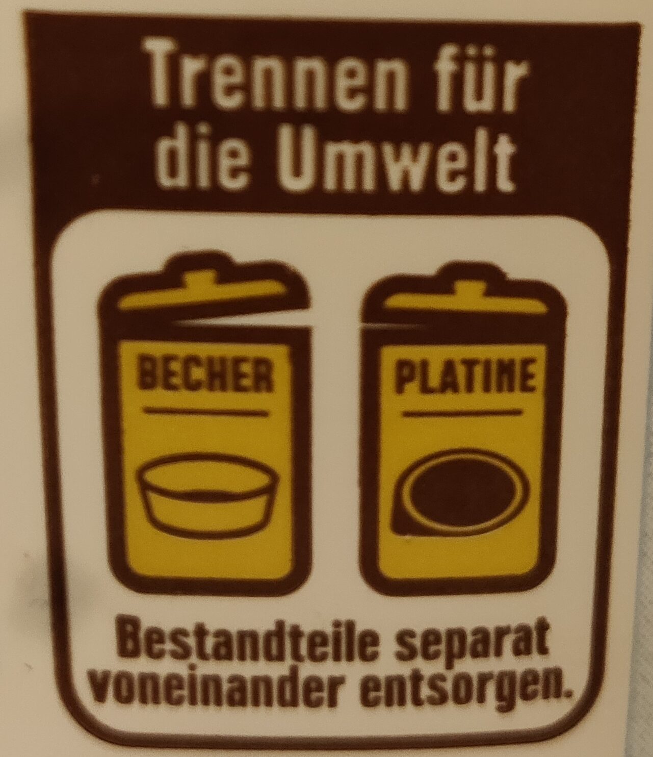 Crème frâiche - Recycling instructions and/or packaging information - de