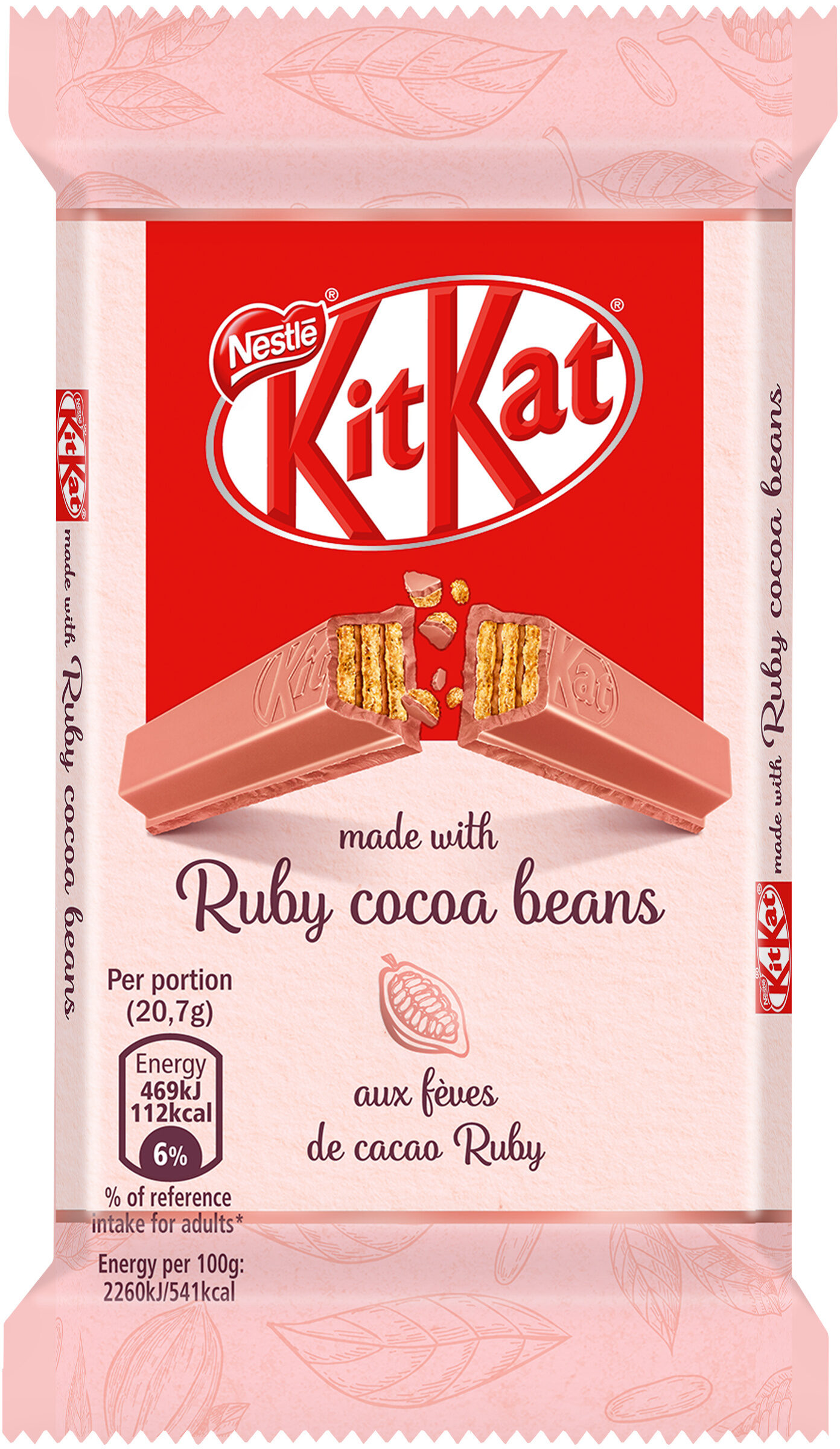 KITKAT aux fèves de cacao Ruby, 41,5g, unitaire - Product - fr