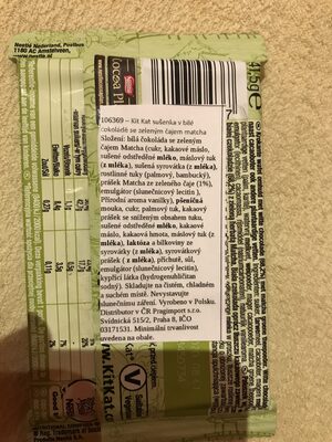 Kit Kat Green Tea Matcha - Ingrediënten - en