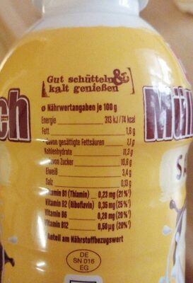 Müllermilch Saison choco Banane - Nährwertangaben