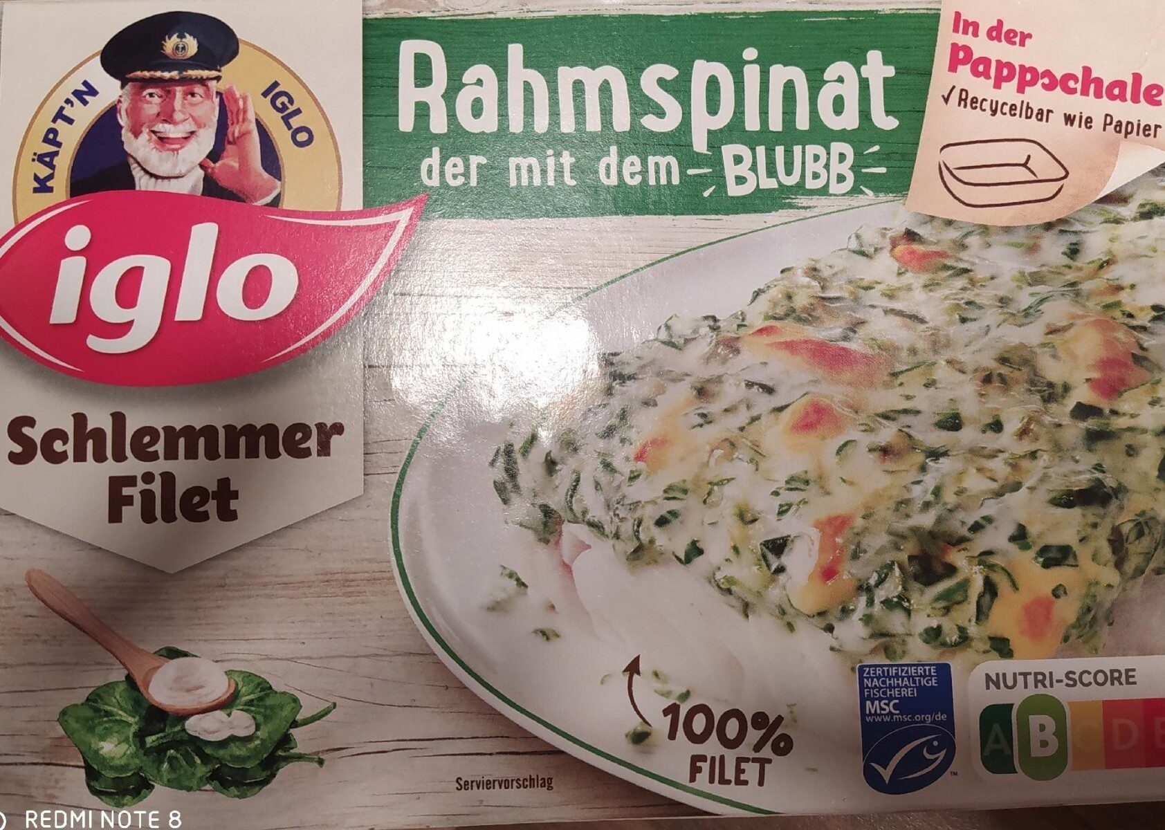 Schlemmer-Filet Rahmspinat - Der mit dem Blubb - Produkt