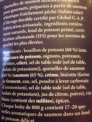 Quenelles de saumon - Ingredients - fr