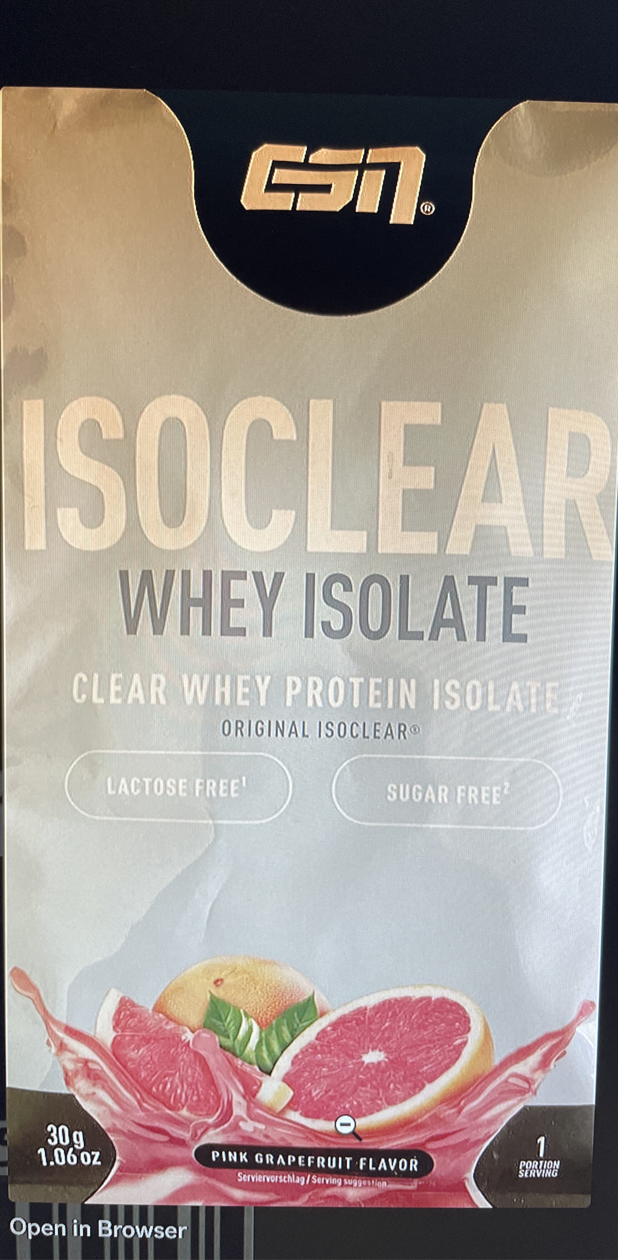 Isoclear Whey Isolate Pink Grapefruit - Produkt